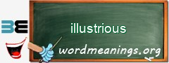 WordMeaning blackboard for illustrious